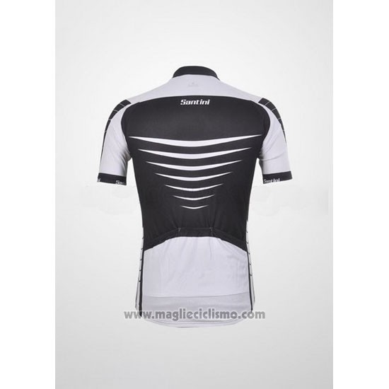 2011 Abbigliamento Ciclismo Santini Nero Manica Corta e Salopette