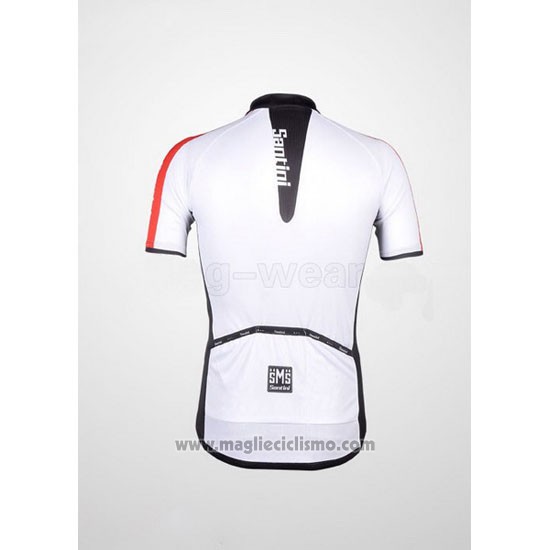 2012 Abbigliamento Ciclismo Santini Nero e Bianco Manica Corta e Salopette