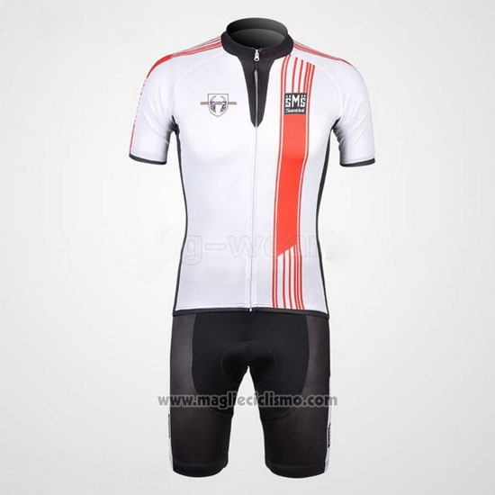 2012 Abbigliamento Ciclismo Santini Nero e Bianco Manica Corta e Salopette