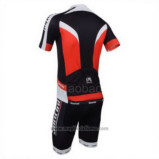 2013 Abbigliamento Ciclismo Santini Nero e Bianco Manica Corta e Salopette