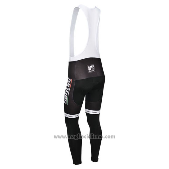 2013 Abbigliamento Ciclismo Santini Nero e Bianco Manica Lunga e Salopette