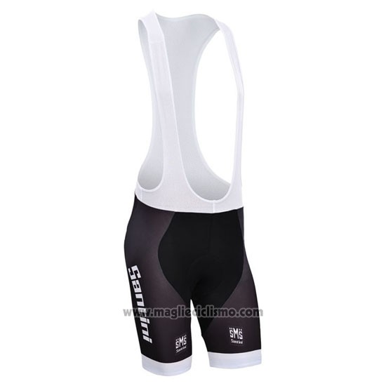 2014 Abbigliamento Ciclismo Santini Nero Manica Corta e Salopette