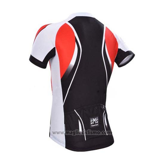 2014 Abbigliamento Ciclismo Santini Nero e Bianco Manica Corta e Salopette