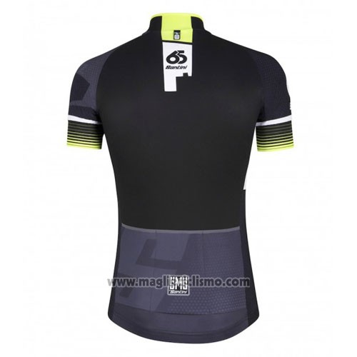 2016 Abbigliamento Ciclismo Santini Giallo e Nero Manica Corta e Salopette
