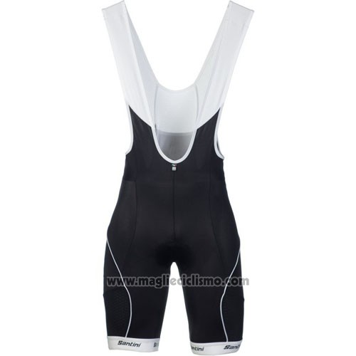 2016 Abbigliamento Ciclismo Santini Giallo e Nero Manica Corta e Salopette