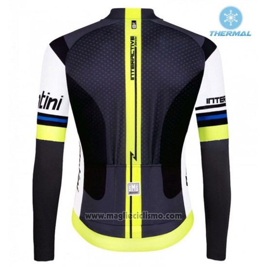 2016 Abbigliamento Ciclismo Santini Giallo e Nero Manica Lunga e Salopette