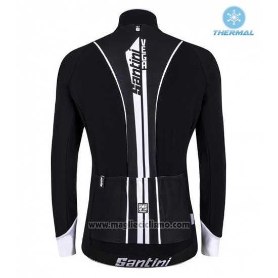 2016 Abbigliamento Ciclismo Santini Grigio e Nero Manica Lunga e Salopette