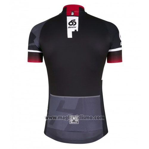 2016 Abbigliamento Ciclismo Santini Nero e Bianco Manica Corta e Salopette