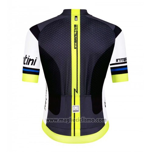 2016 Abbigliamento Ciclismo Santini Nero e Giallo Manica Corta e Salopette
