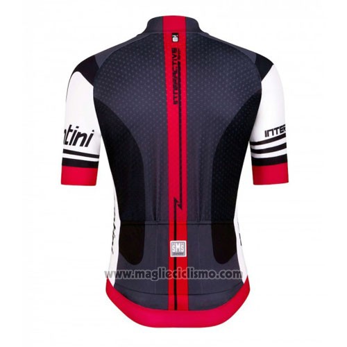 2016 Abbigliamento Ciclismo Santini Rosso e Nero Manica Corta e Salopette