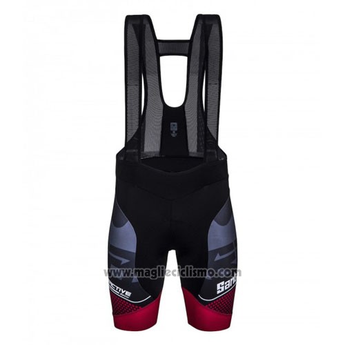 2016 Abbigliamento Ciclismo Santini Rosso e Nero Manica Corta e Salopette
