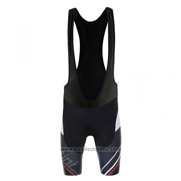 2017 Abbigliamento Ciclismo Santini Airform Blu e Nero Manica Corta e Salopette
