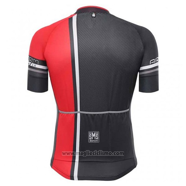 2017 Abbigliamento Ciclismo Santini Airform Rosso Manica Corta e Salopette