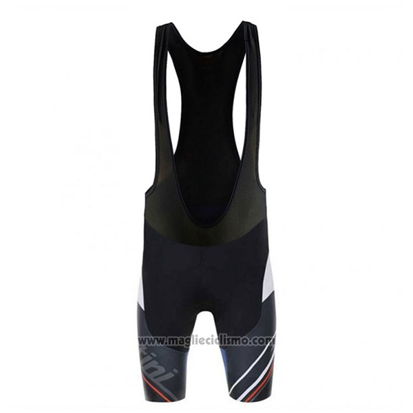 2017 Abbigliamento Ciclismo Santini Beat Bianco e Nero Manica Corta e Salopette