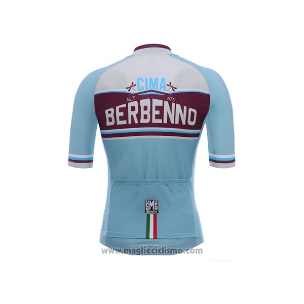 2017 Abbigliamento Ciclismo Santini Berbenno Azzurro Manica Corta e Salopette