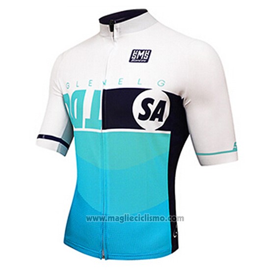 2017 Abbigliamento Ciclismo Santini Celeste Manica Corta e Salopette