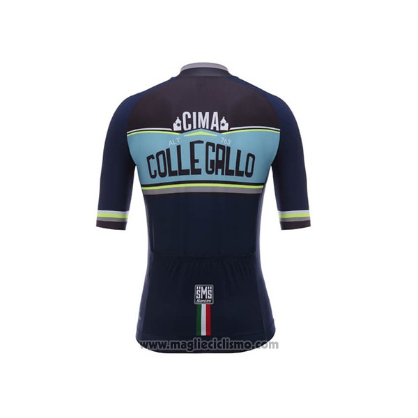 2017 Abbigliamento Ciclismo Santini Collegrllo Scuro Blu Manica Corta e Salopette