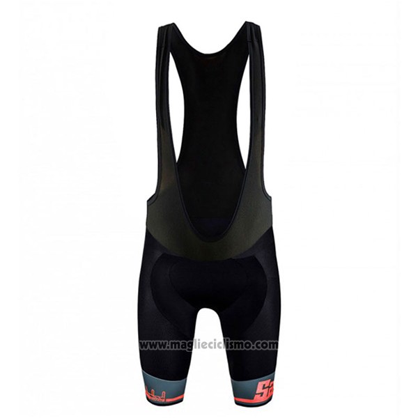 2017 Abbigliamento Ciclismo Santini Photon Rosso e Grigio Manica Corta e Salopette