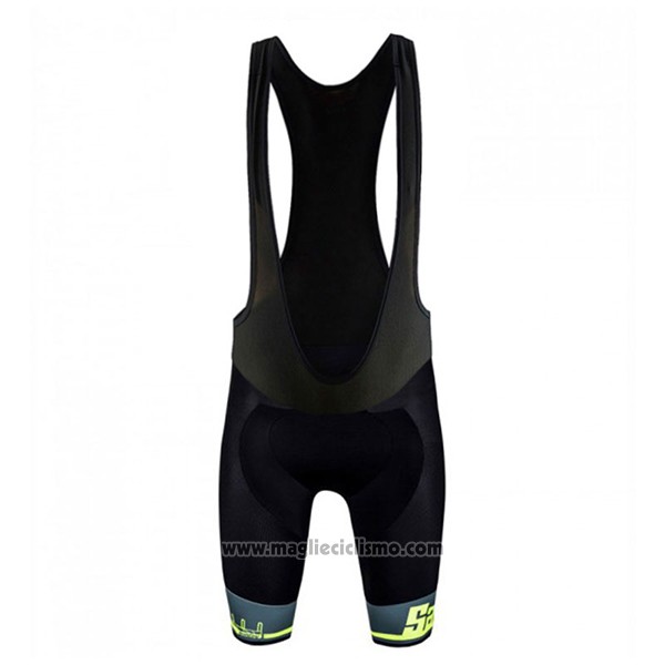 2017 Abbigliamento Ciclismo Santini Photon Verde e Nero Manica Corta e Salopette