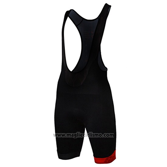 2017 Abbigliamento Ciclismo Santini Rosso Manica Corta e Salopette