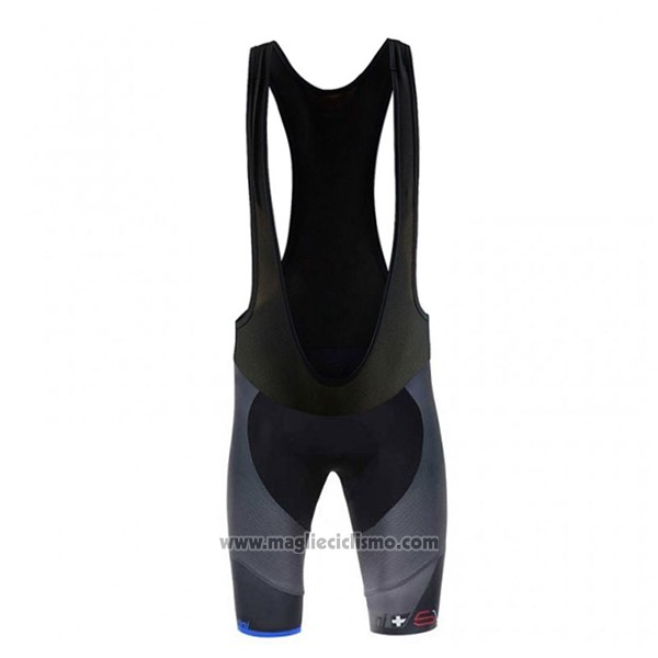 2017 Abbigliamento Ciclismo Santini Sleek Blu e Grigio Manica Corta e Salopette
