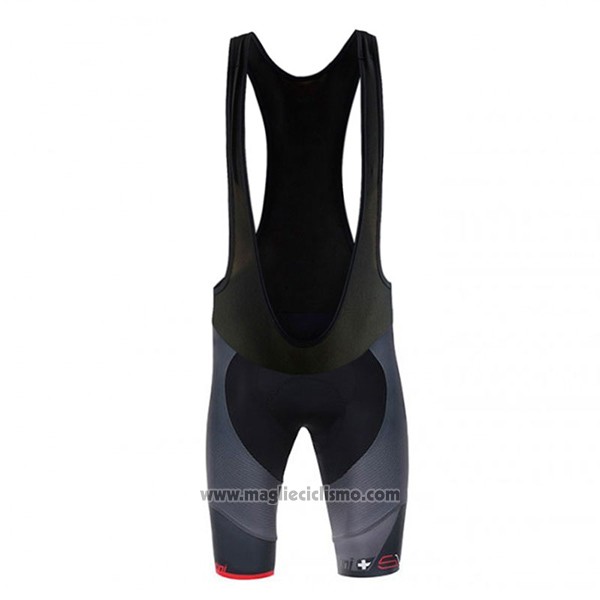 2017 Abbigliamento Ciclismo Santini Sleek Rosso e Grigio Manica Corta e Salopette