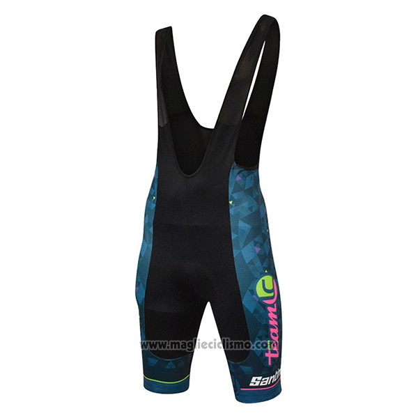 2017 Abbigliamento Ciclismo Santini Team Verde Manica Corta e Salopette