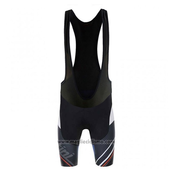 2017 Abbigliamento Ciclismo Santini Tono Blu e Bianco Manica Corta e Salopette