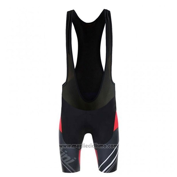 2017 Abbigliamento Ciclismo Santini Tono Rosso e Nero Manica Corta e Salopette