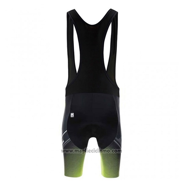 2017 Abbigliamento Ciclismo Santini Tono Verde e Nero Manica Corta e Salopette