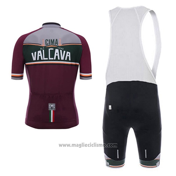 2017 Abbigliamento Ciclismo Santini Valcava Fuxia Manica Corta e Salopette