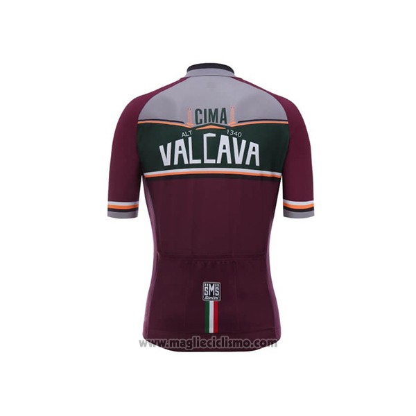 2017 Abbigliamento Ciclismo Santini Valcava Fuxia Manica Corta e Salopette