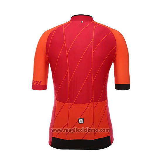 2018 Abbigliamento Ciclismo Santini Ace Rosso Manica Corta e Salopette