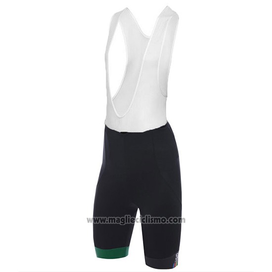 2018 Abbigliamento Ciclismo Santini Crowin Verde e Nero Manica Corta e Salopette