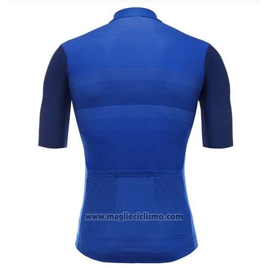 2018 Abbigliamento Ciclismo Santini Dama Blu e Nero Manica Corta e Salopette