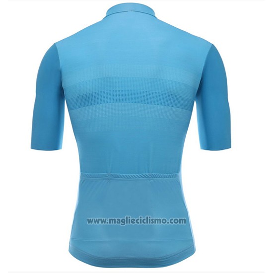 2018 Abbigliamento Ciclismo Santini Skull Blu Manica Corta e Salopette