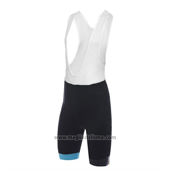 2018 Abbigliamento Ciclismo Santini Skull Blu Manica Corta e Salopette