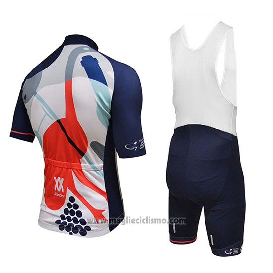 2018 Abbigliamento Ciclismo Tour Down Under Santini Rosso Manica Corta e Salopette