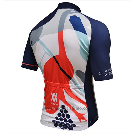 2018 Abbigliamento Ciclismo Tour Down Under Santini Rosso Manica Corta e Salopette