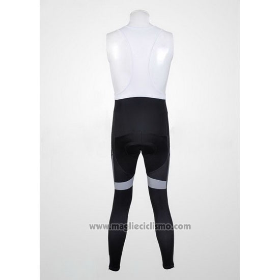 2012 Abbigliamento Ciclismo Scott Bianco e Grigio Manica Lunga e Salopette