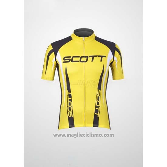 2012 Abbigliamento Ciclismo Scott Nero e Giallo Manica Corta e Salopette