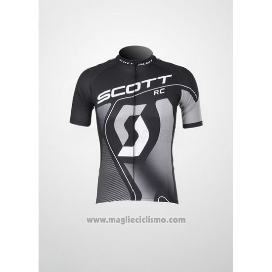 2012 Abbigliamento Ciclismo Scott Nero e Grigio Manica Corta e Salopette
