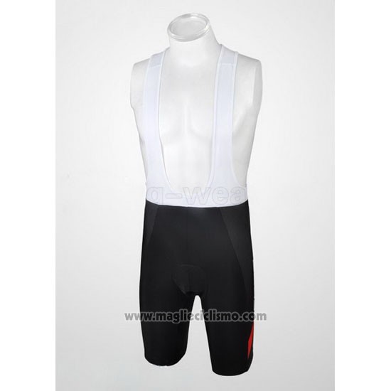 2012 Abbigliamento Ciclismo Scott Nero e Rosso Manica Corta e Salopette