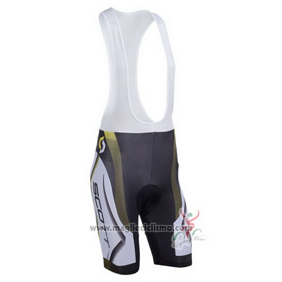 2013 Abbigliamento Ciclismo Scott Bianco e Nero Manica Corta e Salopette