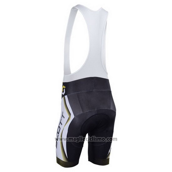 2013 Abbigliamento Ciclismo Scott Bianco e Nero Manica Corta e Salopette