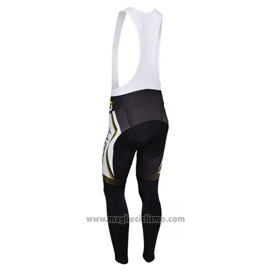 2013 Abbigliamento Ciclismo Scott Bianco e Nero Manica Lunga e Salopette
