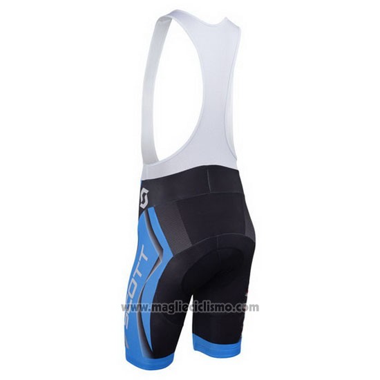 2013 Abbigliamento Ciclismo Scott Blu e Nero Manica Corta e Salopette