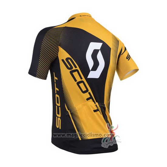 2013 Abbigliamento Ciclismo Scott Giallo e Nero Manica Corta e Salopette