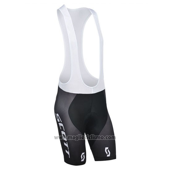 2014 Abbigliamento Ciclismo Scott Nero e Bianco Manica Corta e Salopette