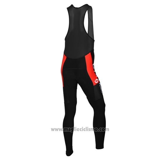 2016 Abbigliamento Ciclismo Scott Arancione e Nero Manica Lunga e Salopette